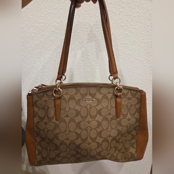 Coach Handbags - Coach Brown Signature Tote Bag